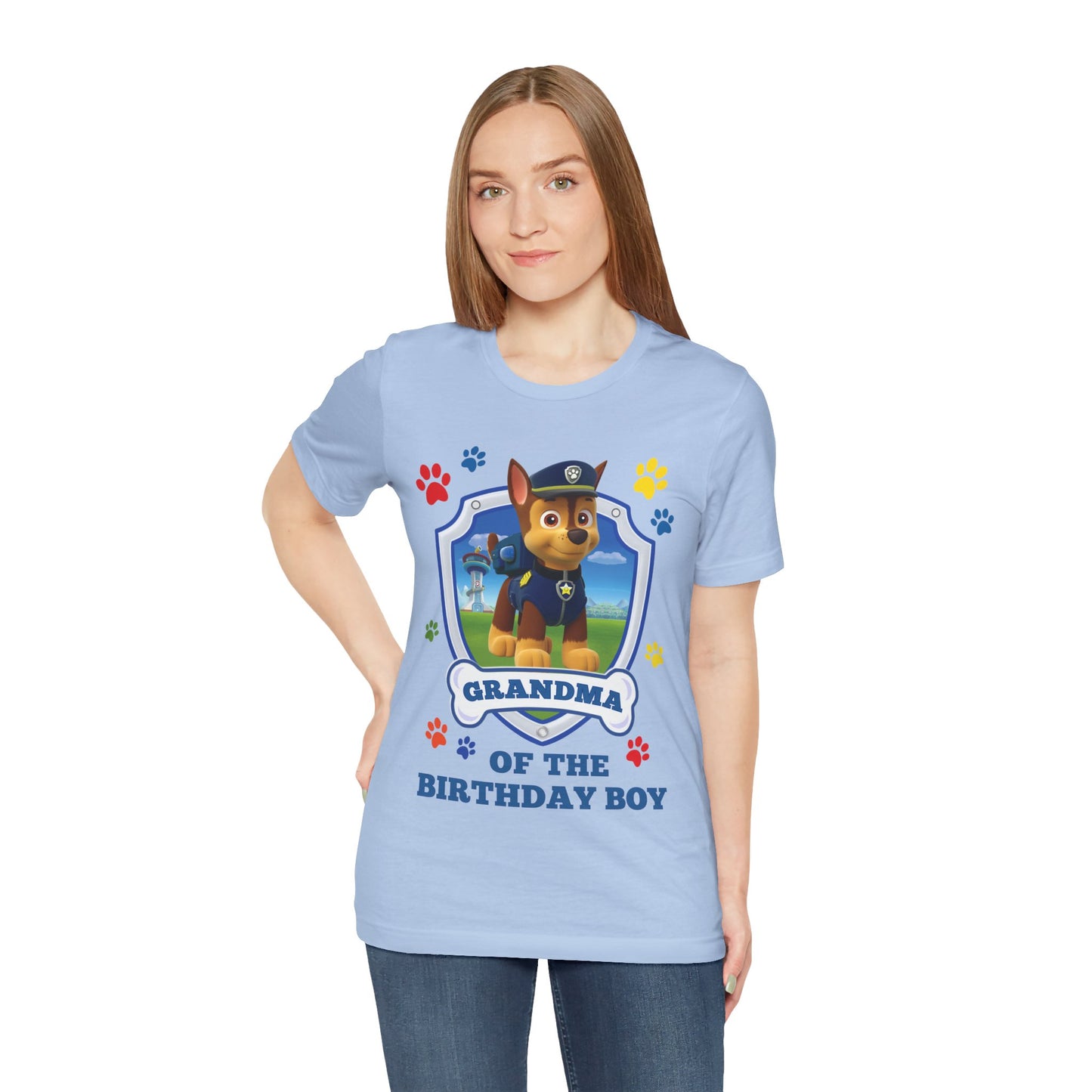 Grandma of the Birthday Boy Jersey Short Sleeve Tee
