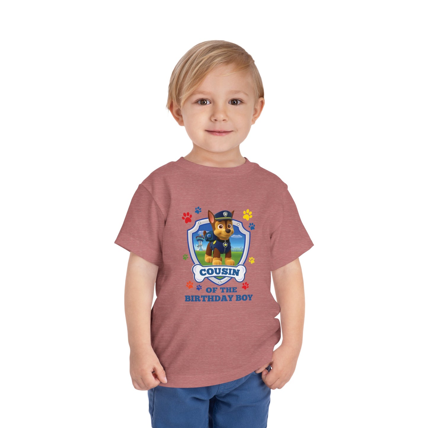 Cousin of the Birthday Boy Toddler Short Sleeve Tee