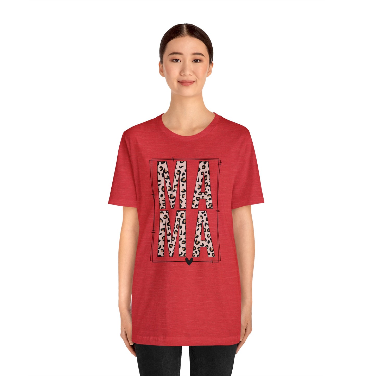 MAMA Leopard print short sleeve tshirt