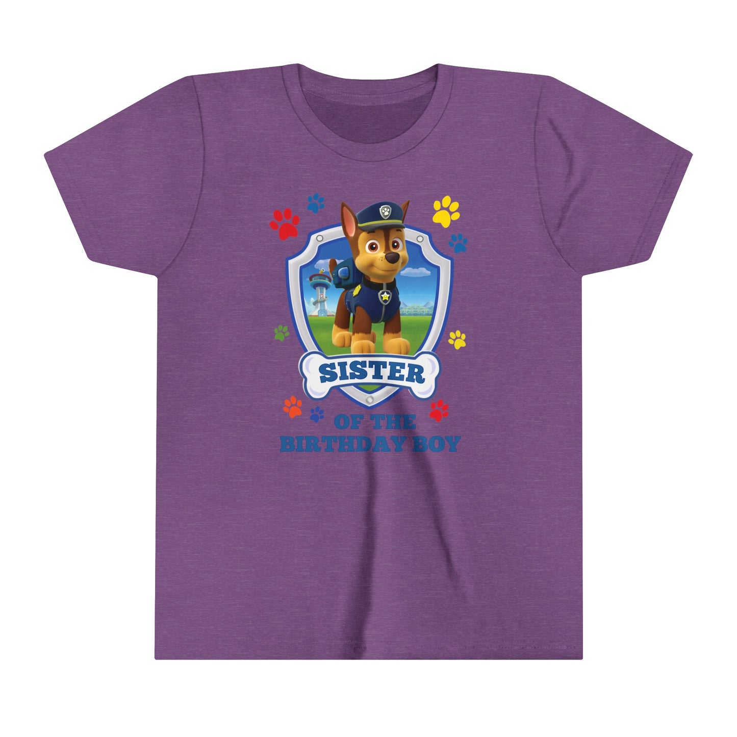 Sister of the Birthday Boy Youth Short Sleeve Tee