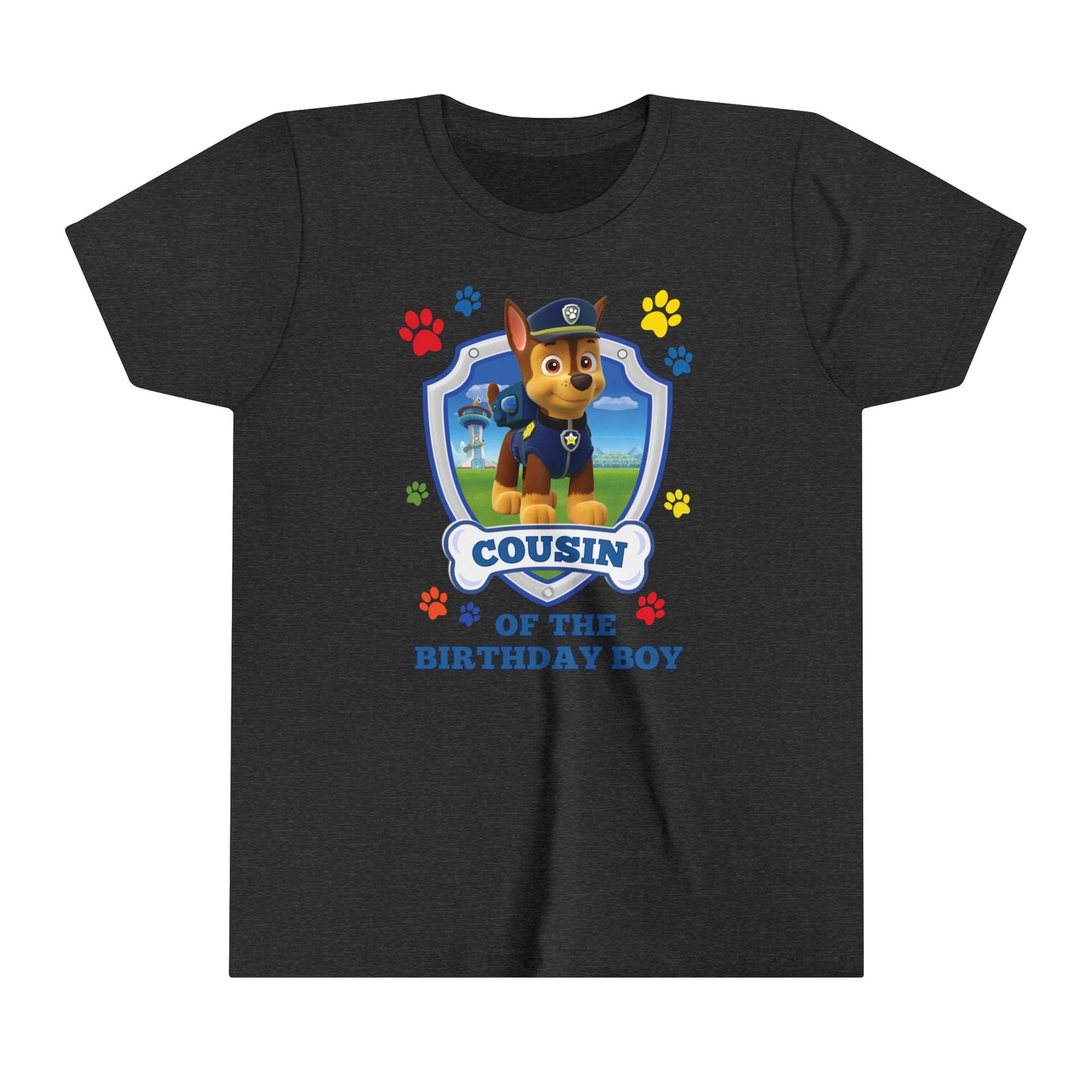 Cousin of the Birthday Boy Youth Short Sleeve Tee