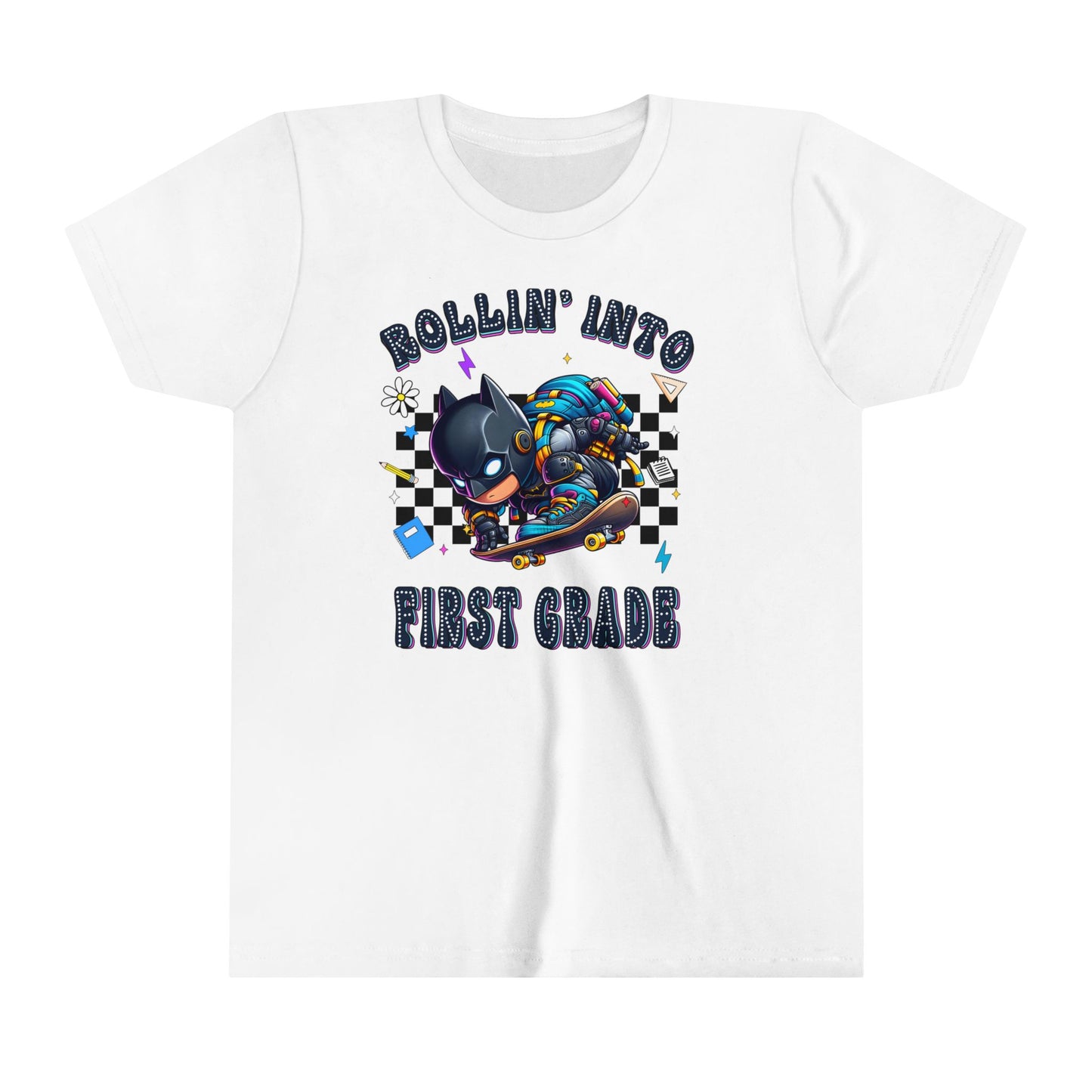 BATMAN - Rollin' Into 1st Grade Youth Short Sleeve Tee