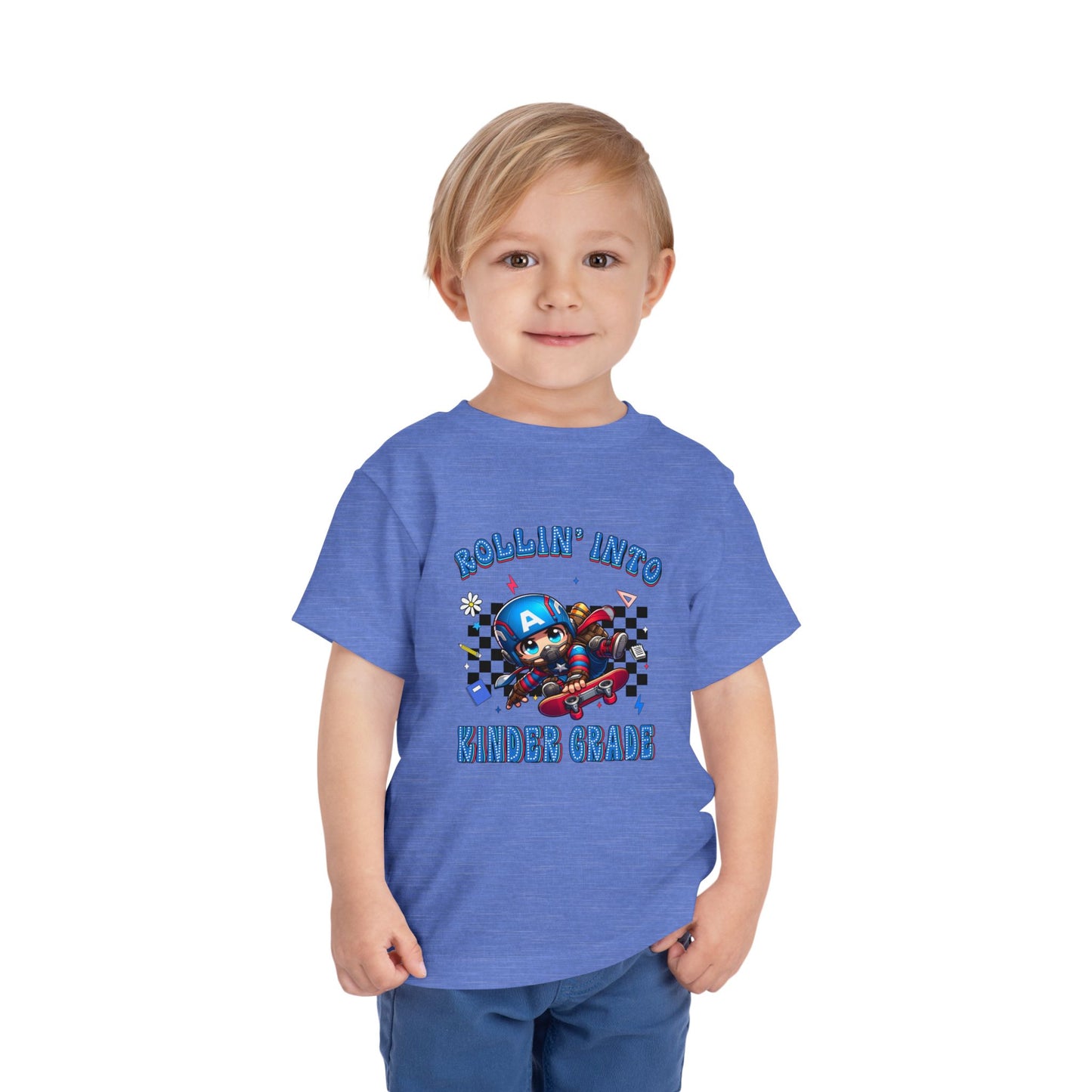 CAPTAIN AMERICA - Rollin' Into Kinder Grade Toddler Short Sleeve Tee