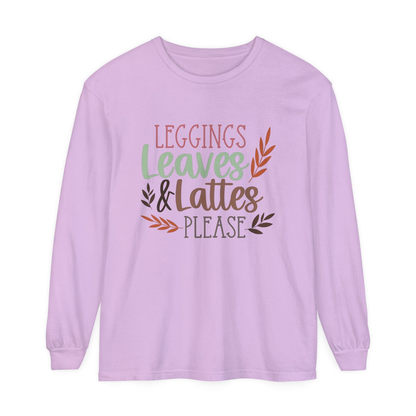 Leggings, Leaves & Lattes Please Long Sleeve T-Shirt