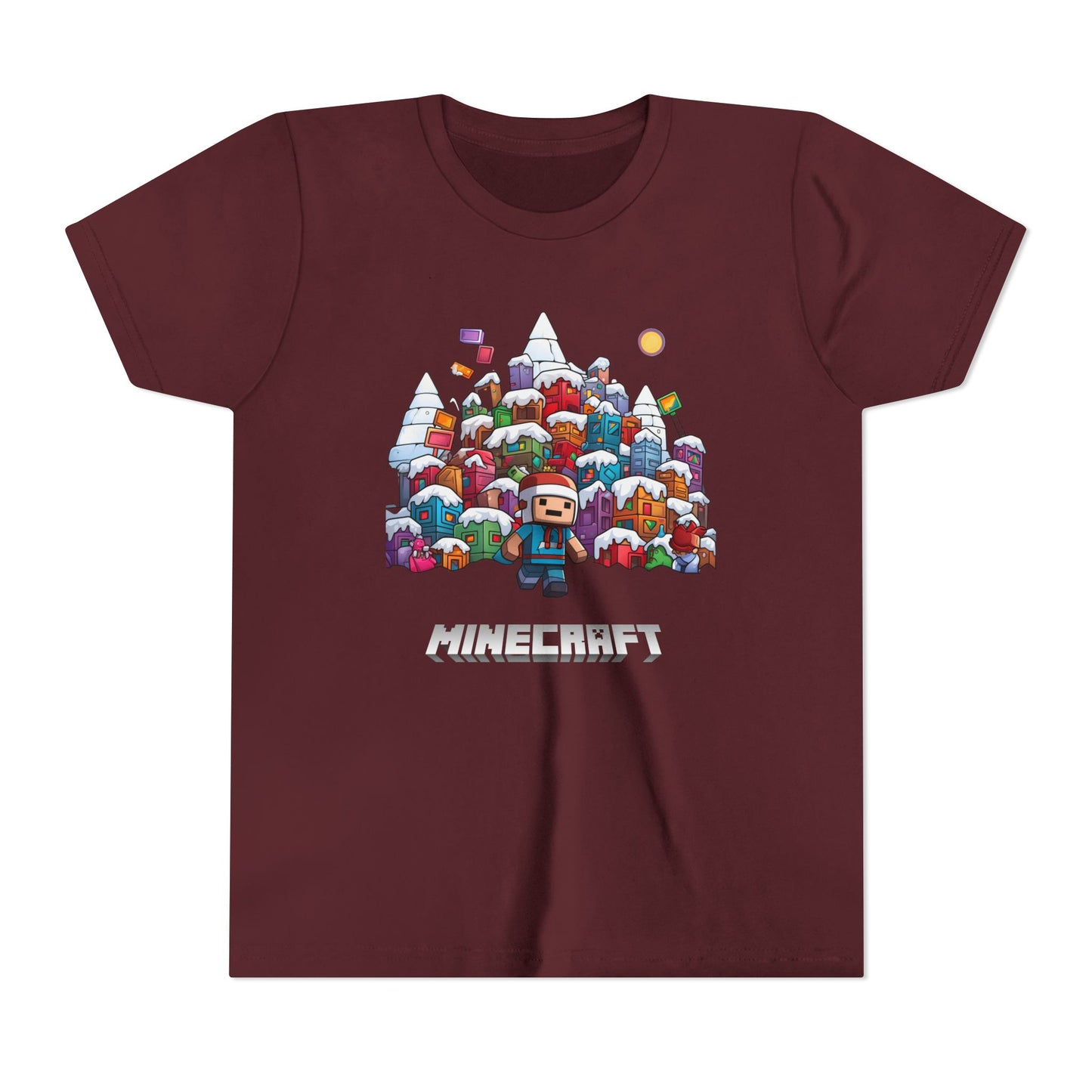 Christmas Mine-craft Youth Short Sleeve Tee