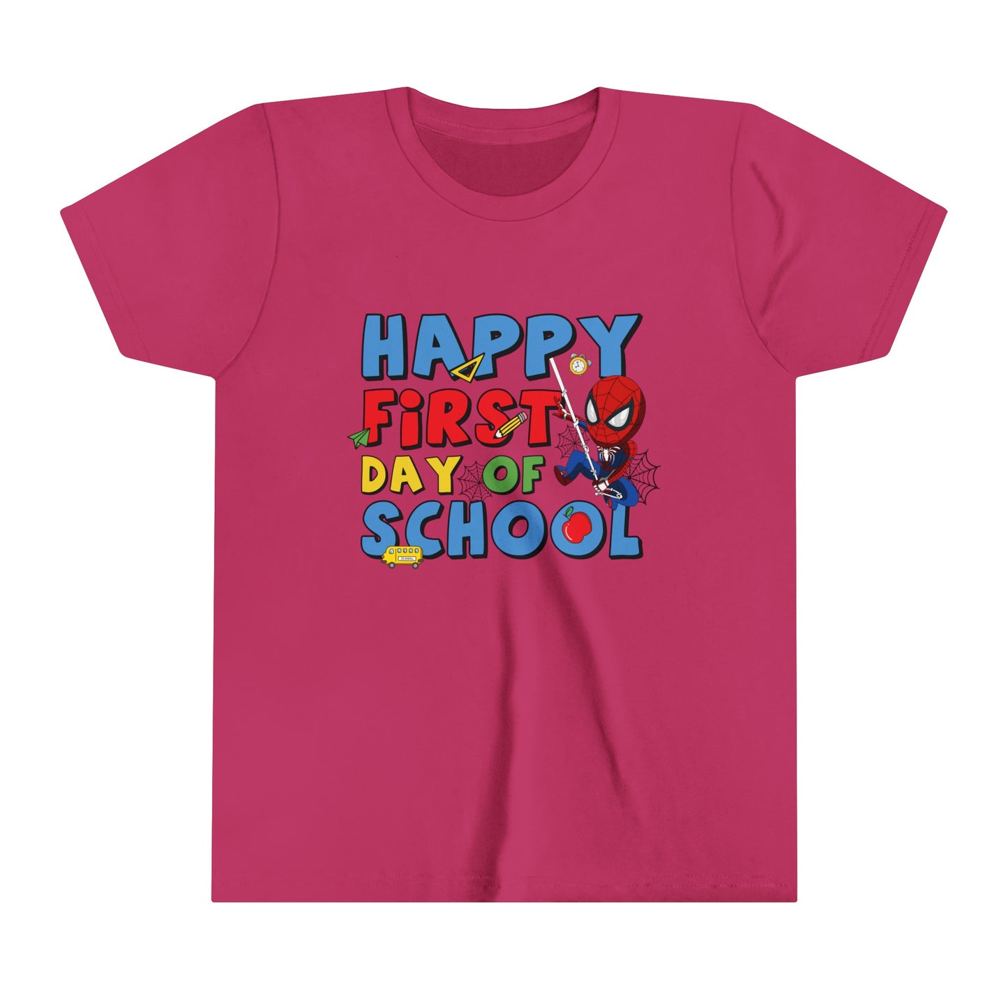 Happy First Day of School Youth Short Sleeve Tee