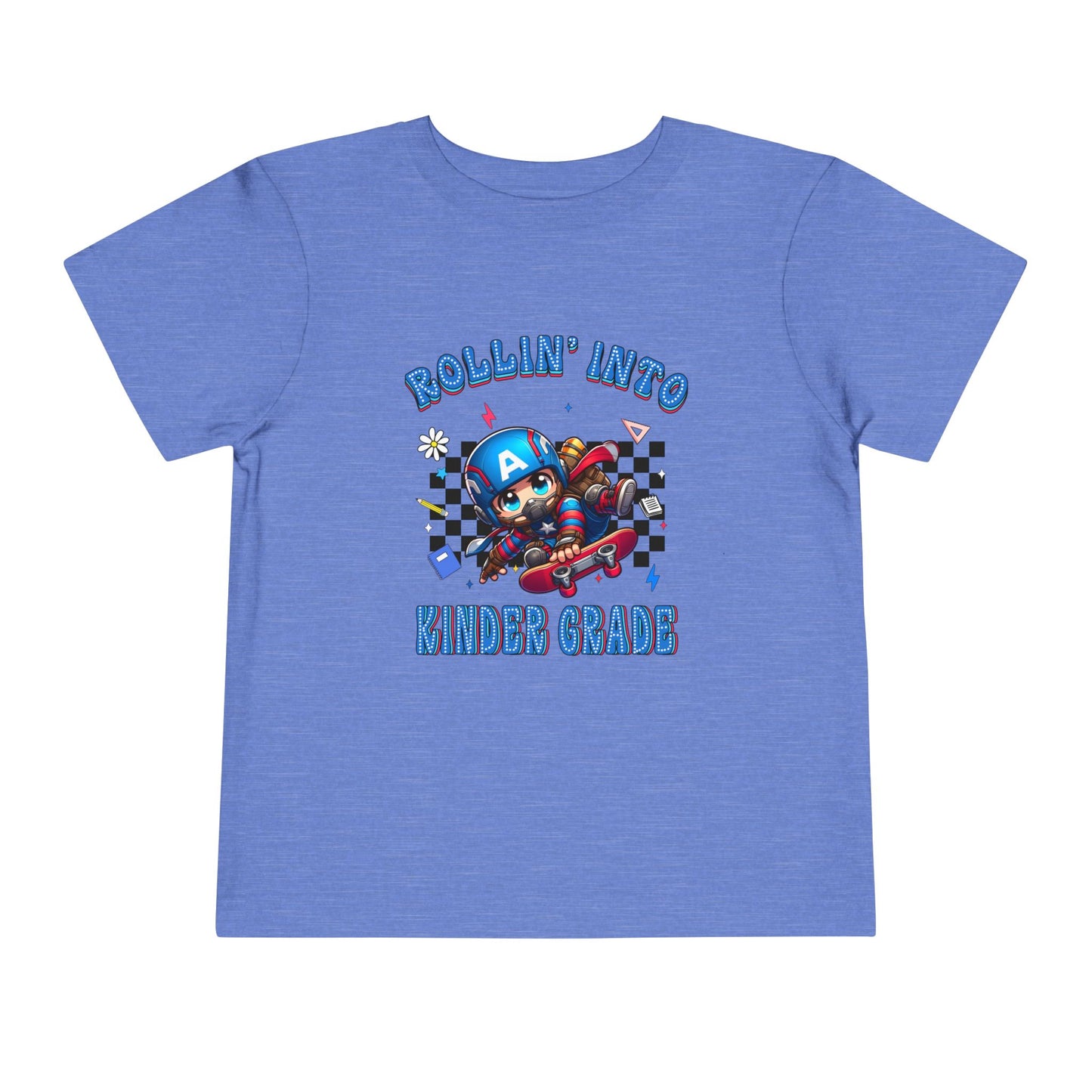 CAPTAIN AMERICA - Rollin' Into Kinder Grade Toddler Short Sleeve Tee