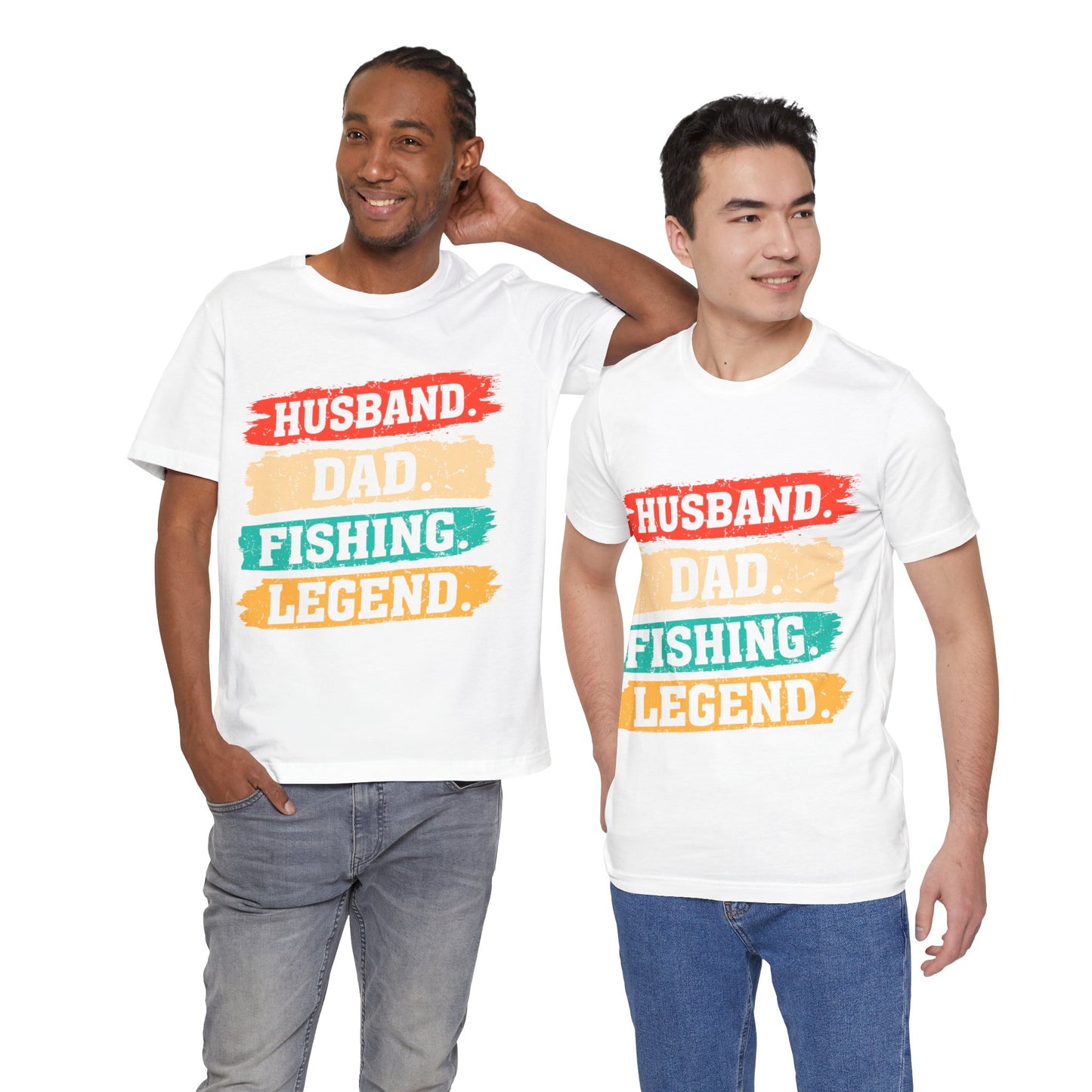 Husband Dad Fishing Legend Jersey Short Sleeve Tee