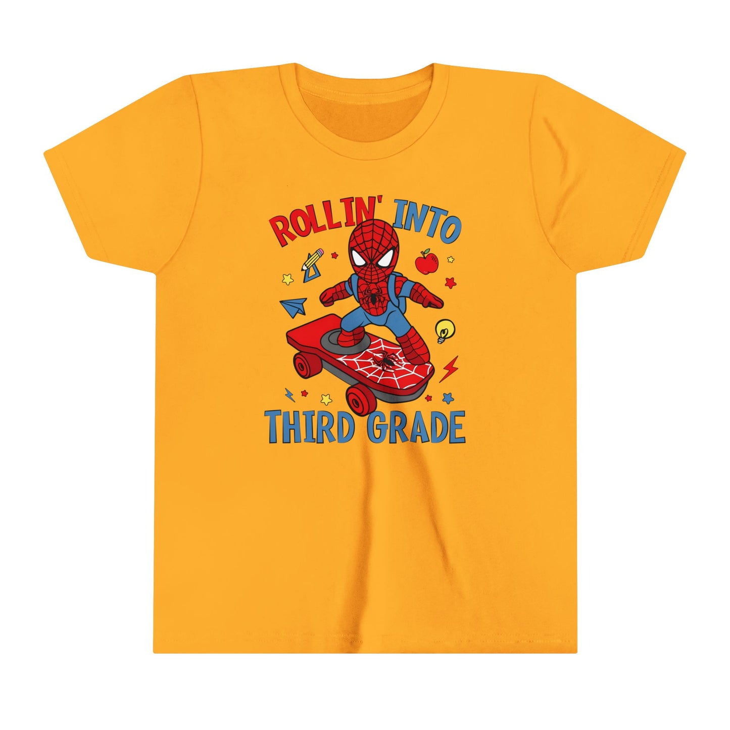 Rollin' Into 3rd Grade Youth Short Sleeve Tee
