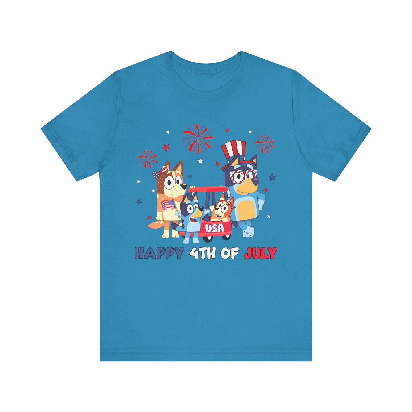 Happy 4th of July Jersey Short Sleeve Tee
