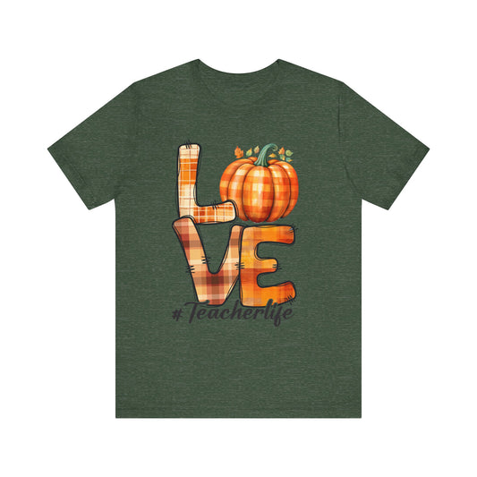 LOVE Teacher Life Jersey Short Sleeve Tee