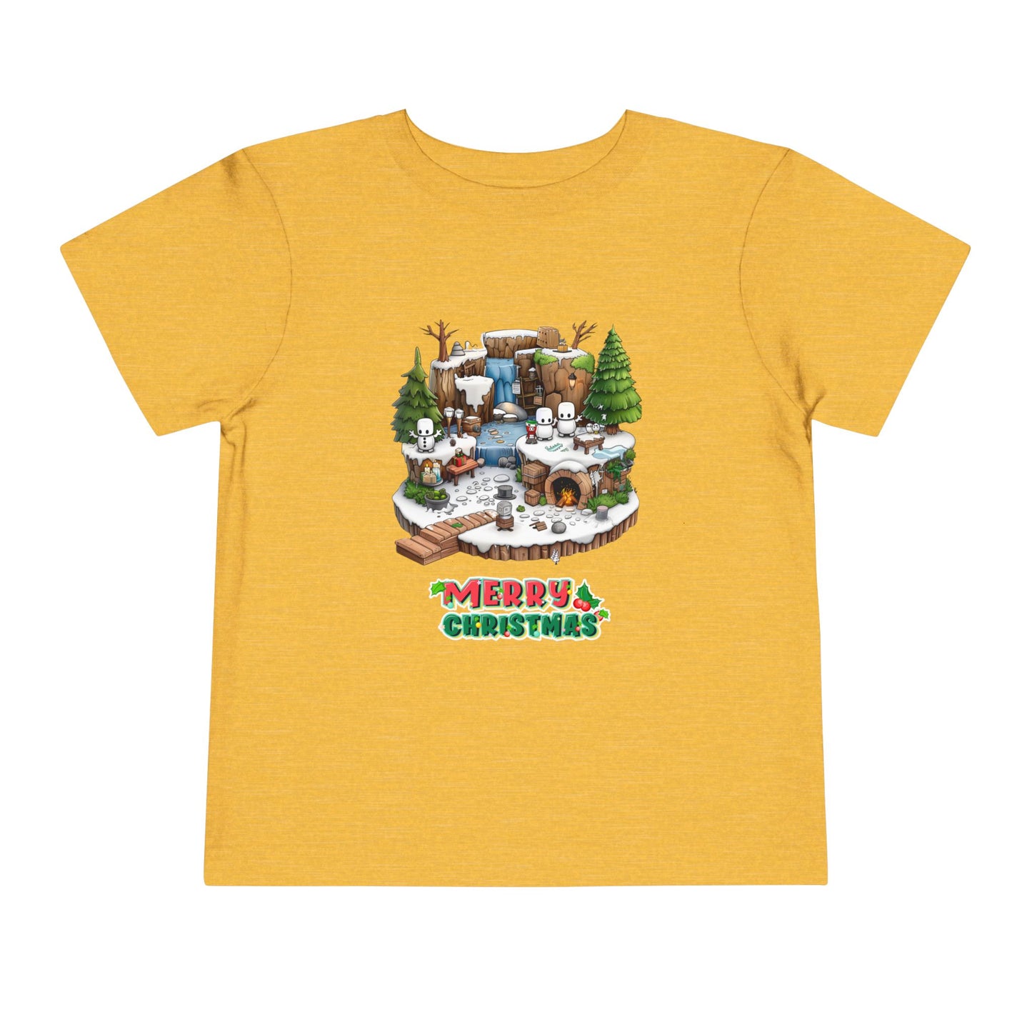 Merry Christmas Mine-craft Toddler Short Sleeve Tee