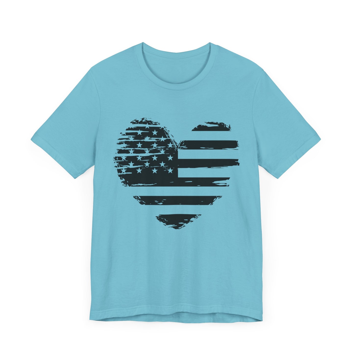 Heart flag Jersey Short Sleeve Tee