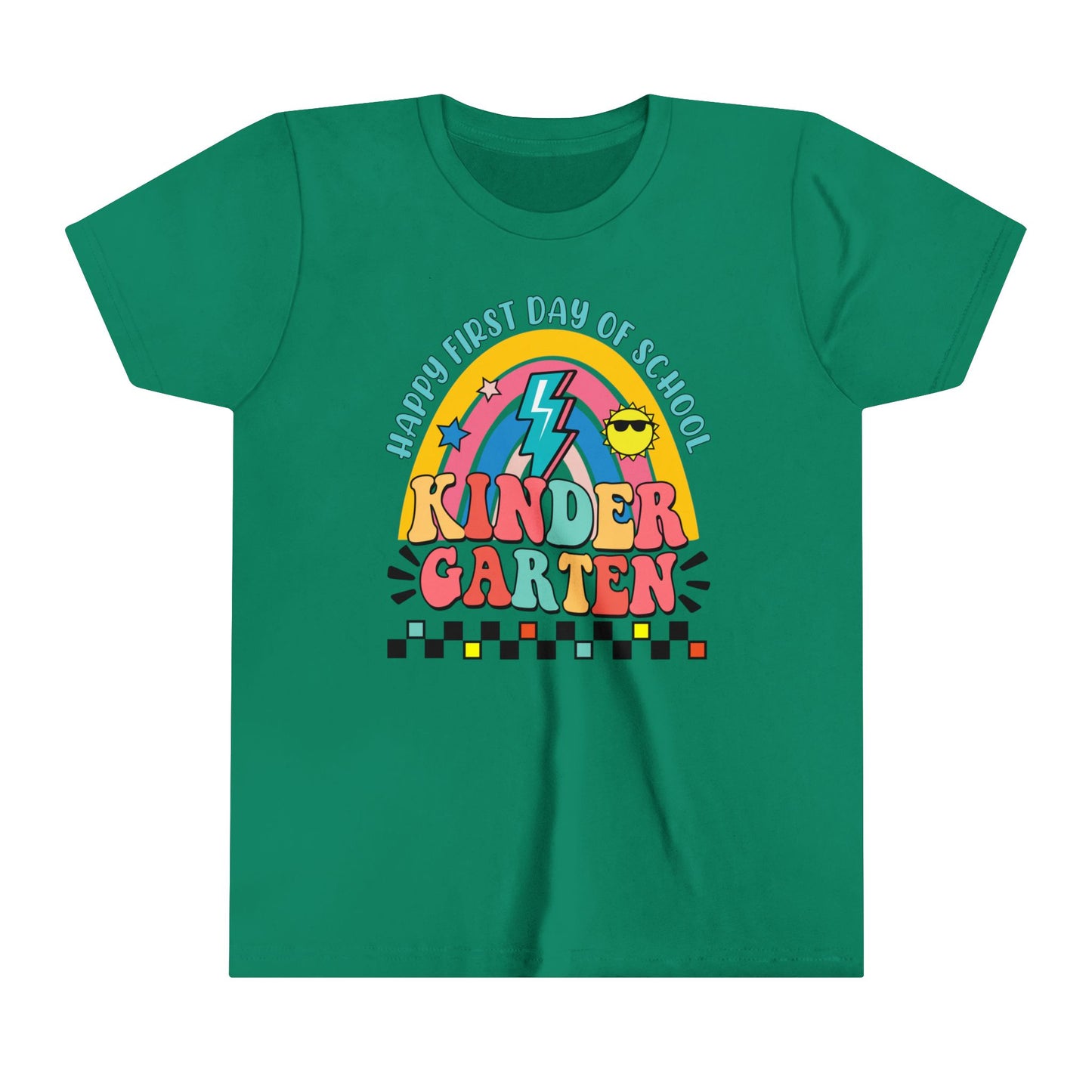 Happy First Day of School - Kindergarten Youth Short Sleeve Tee