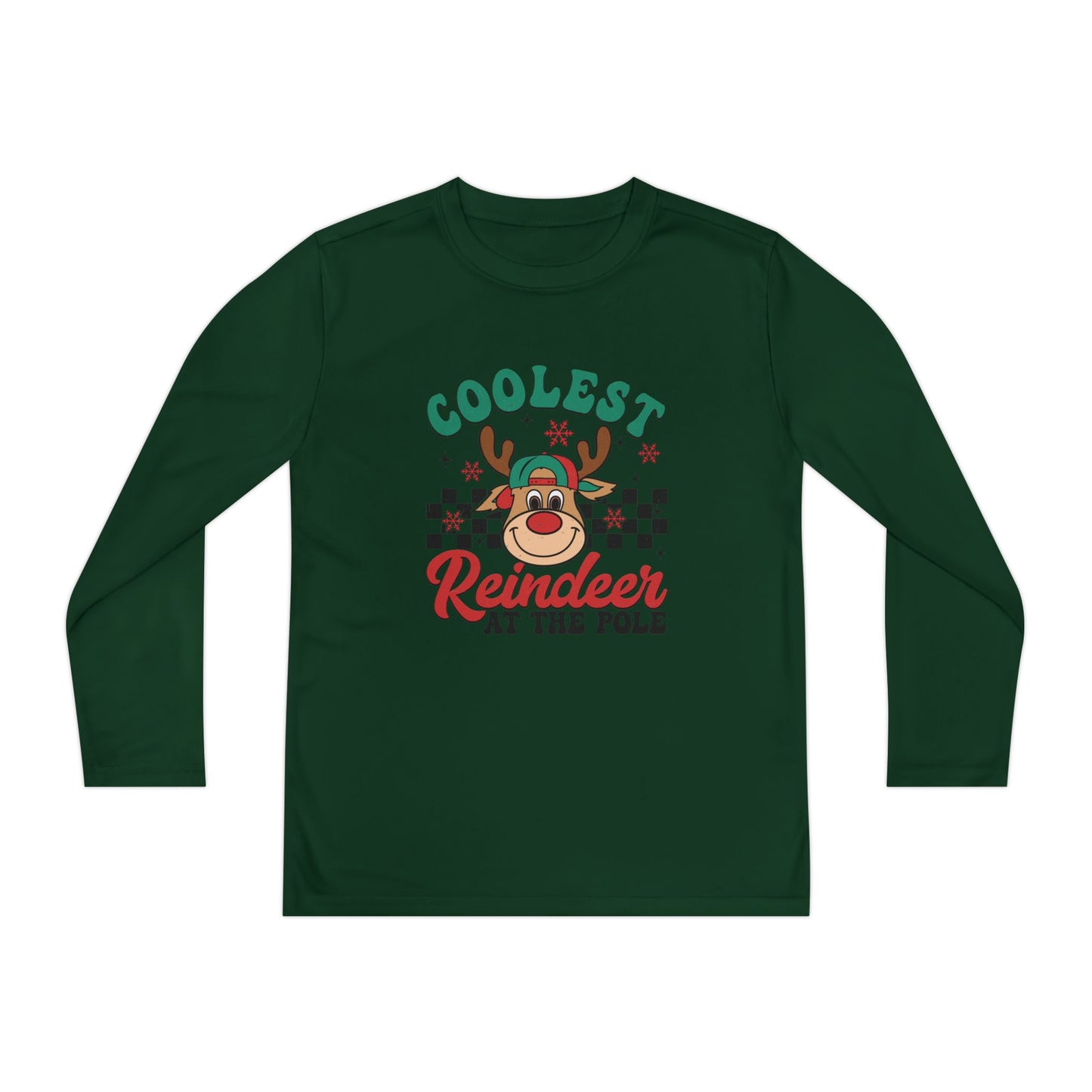 Coolest Reindeer at the Pole Youth Long Sleeve Competitor Tee