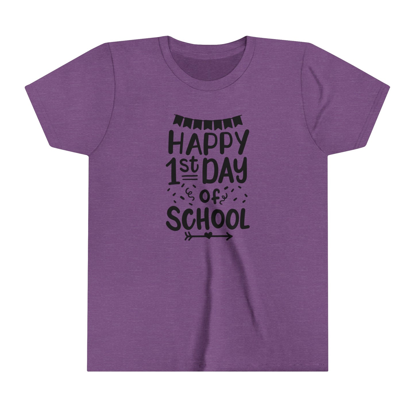 Happy 1st Day of School Youth Short Sleeve Tee