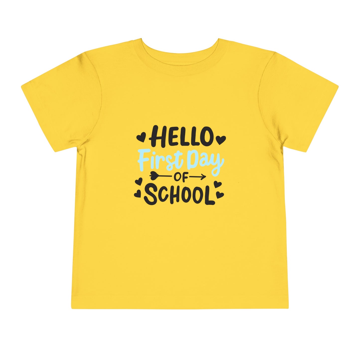 Hello First Day School Toddler Short Sleeve Tee
