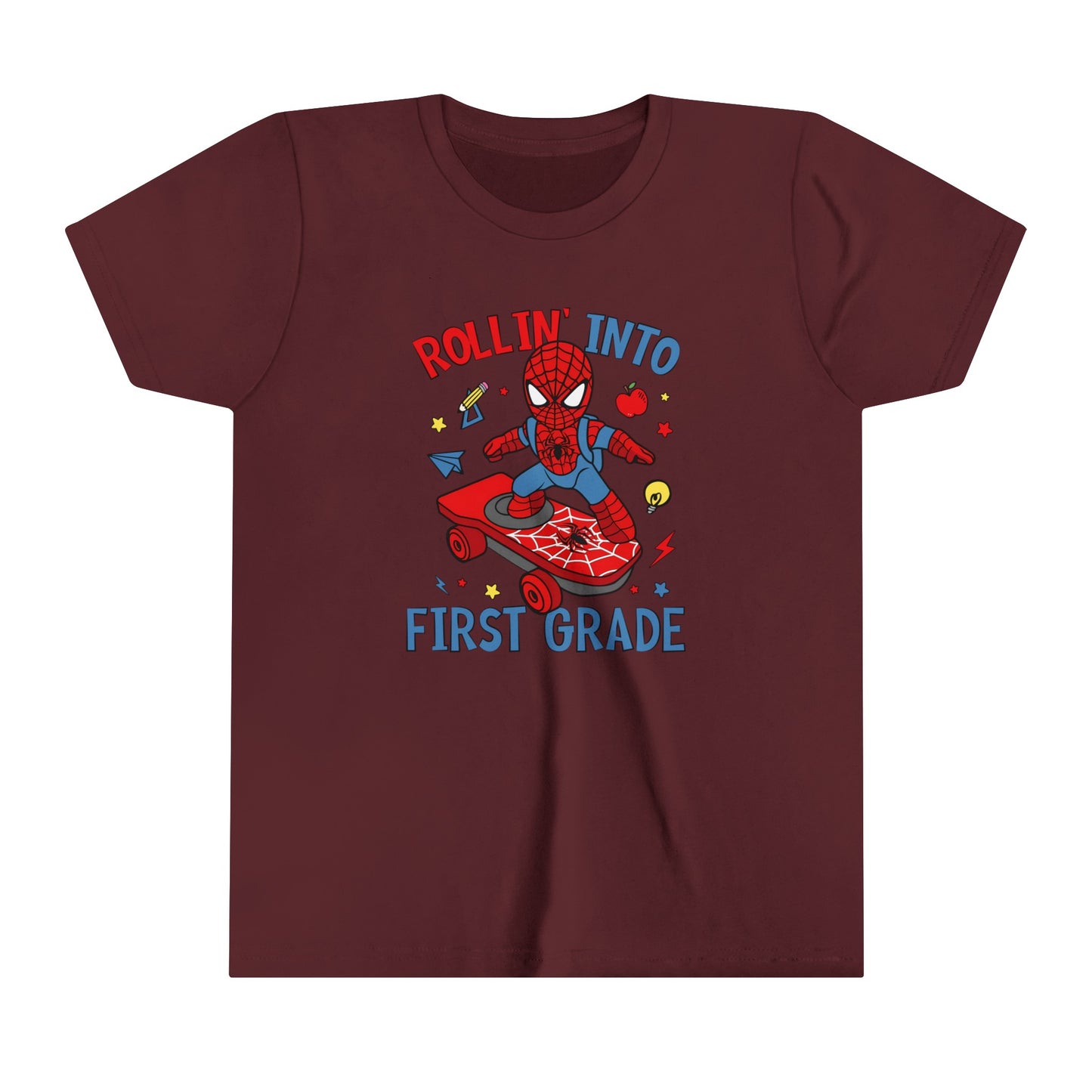 Rollin' Into 1st Grade Youth Short Sleeve Tee