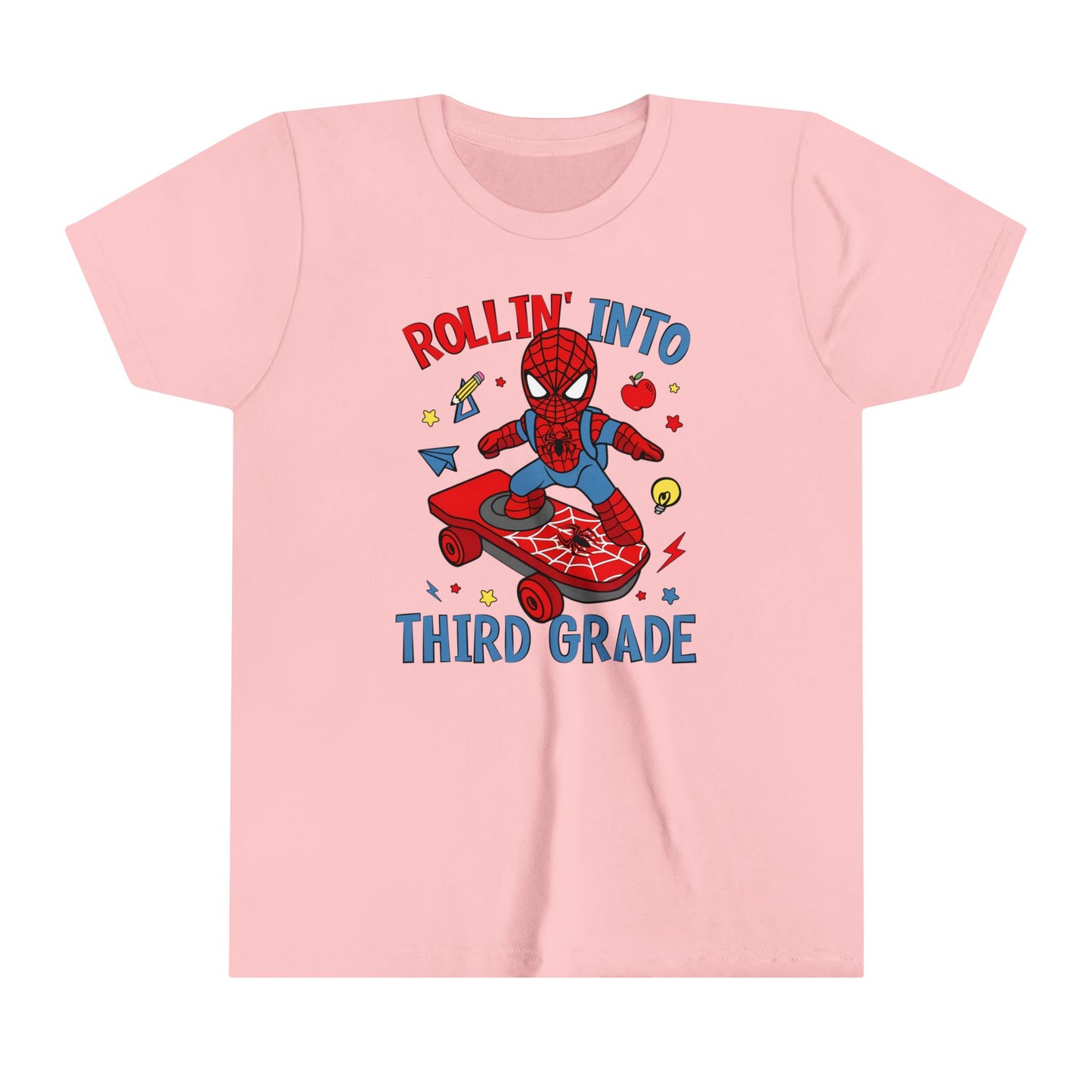 Rollin' Into 3rd Grade Youth Short Sleeve Tee