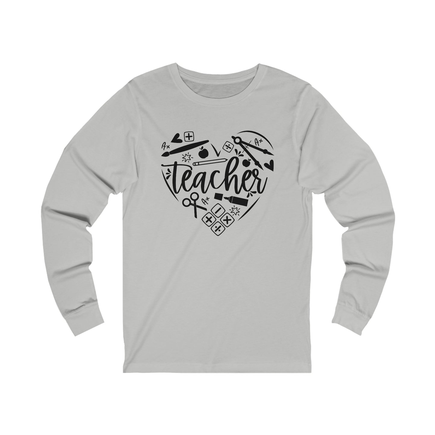 Teacher heart Long sleeve Tshirt
