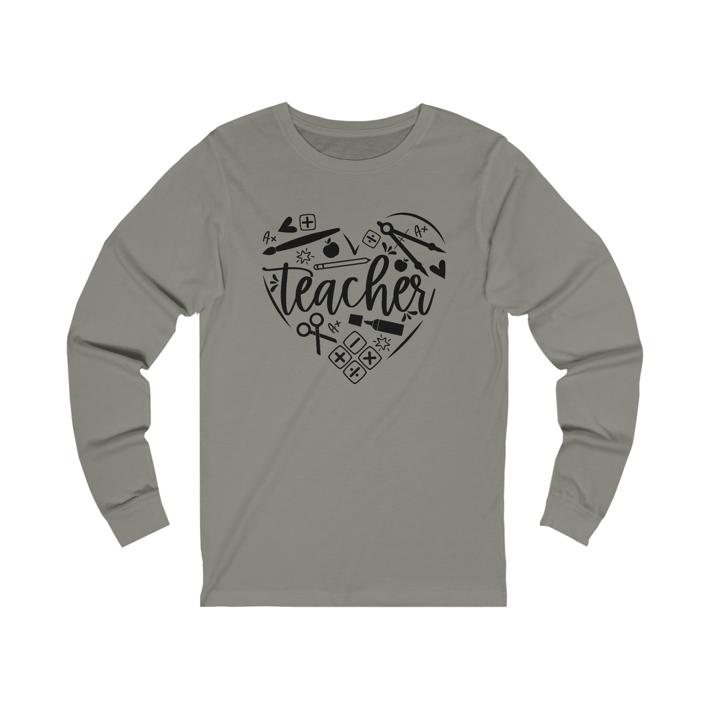 Teacher heart Long sleeve Tshirt