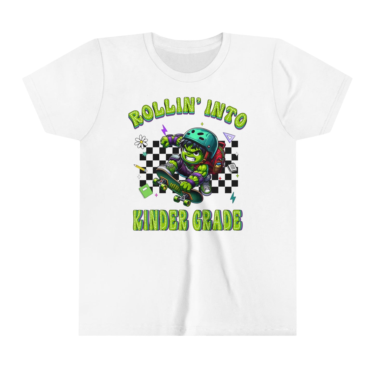 HULK - Rollin' Into Kinder Grade Youth Short Sleeve Tee
