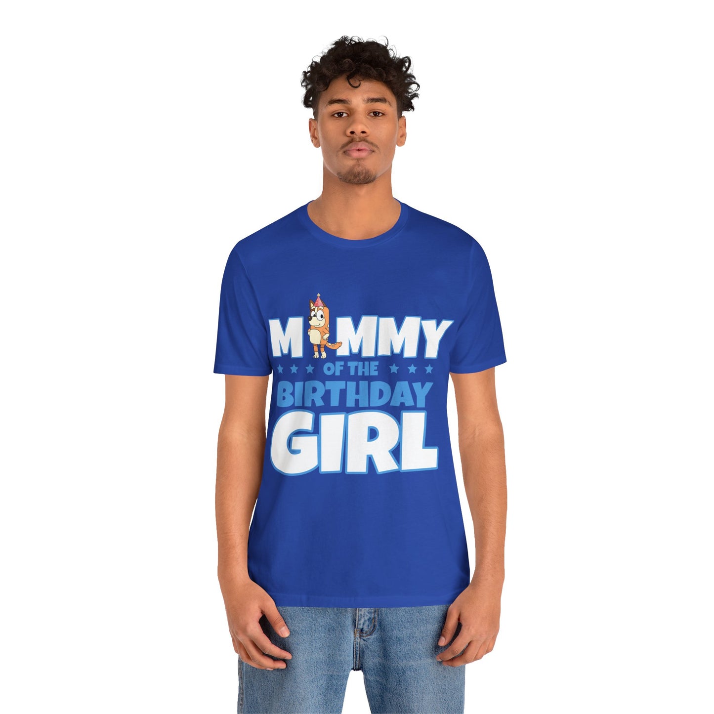 Mommy of the Birthday Girl Chilli Heeler short sleeve T-shirt