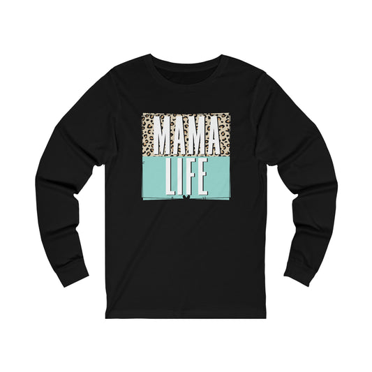 Mama life Leopard print long sleeve tshirt