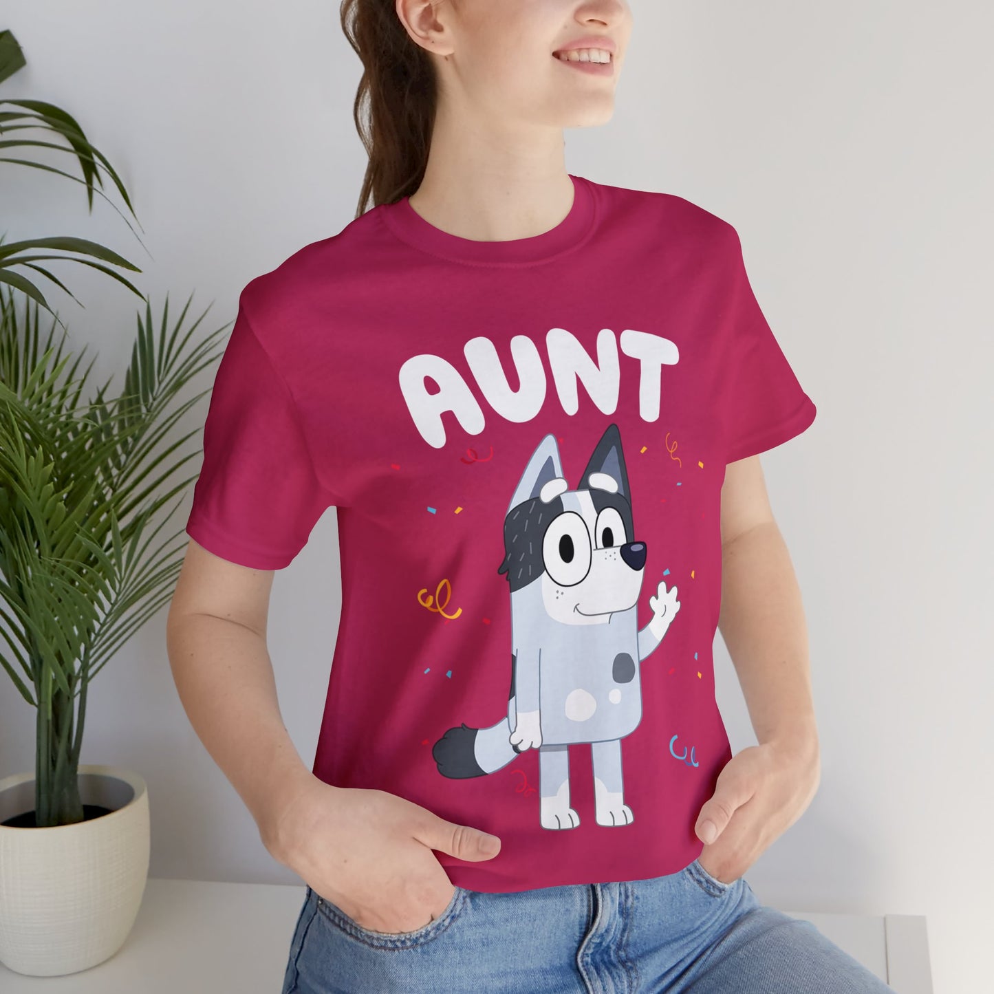 Aunt Bluey Birthday short sleeve Tshirt