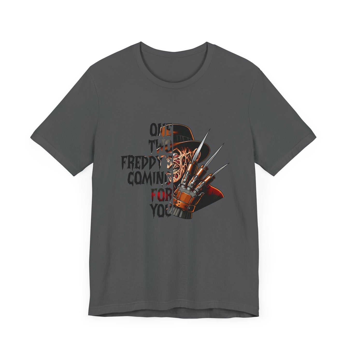 One, Two Freddy's Coming for you Jersey Short Sleeve Tee