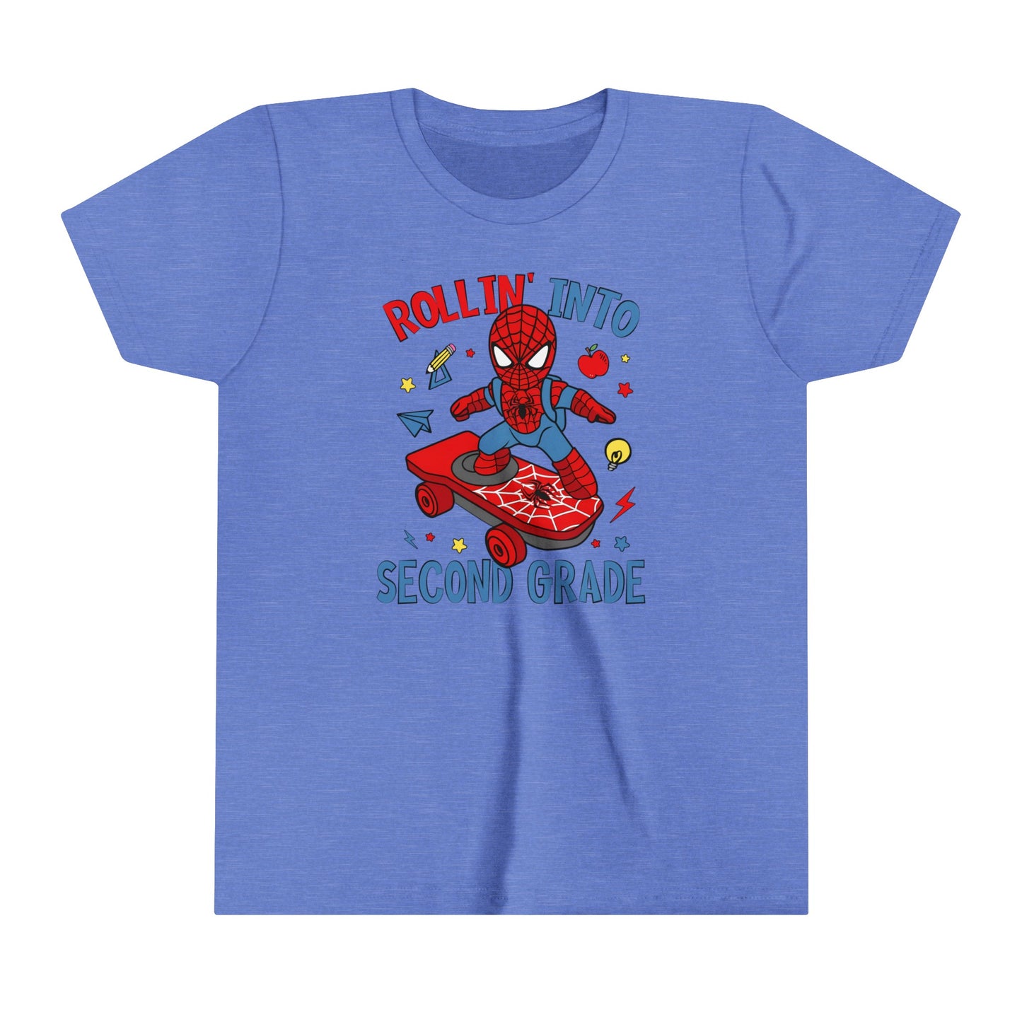 Rollin' Into 2nd Grade Youth Short Sleeve Tee