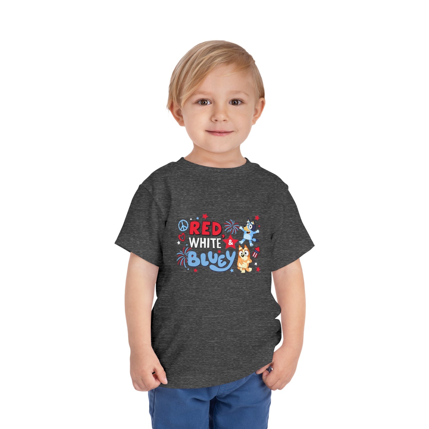 Red, White & Bluey Toddler Short Sleeve Tee