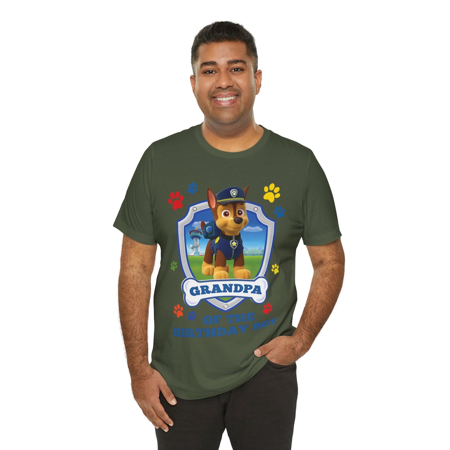 Grandpa of the Birthday Boy Jersey Short Sleeve Tee
