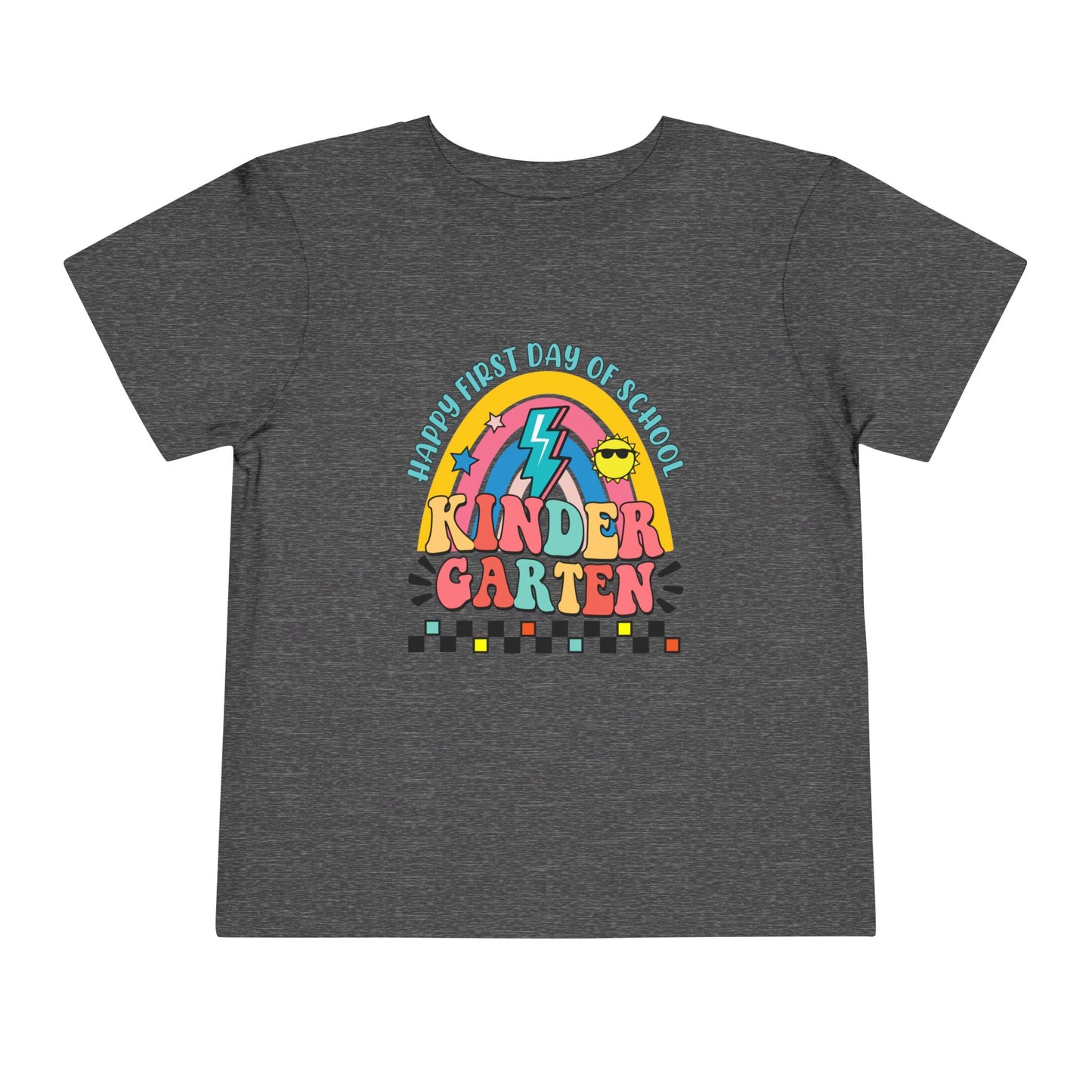 Happy First Day of School - Kindergarten Toddler Short Sleeve Tee