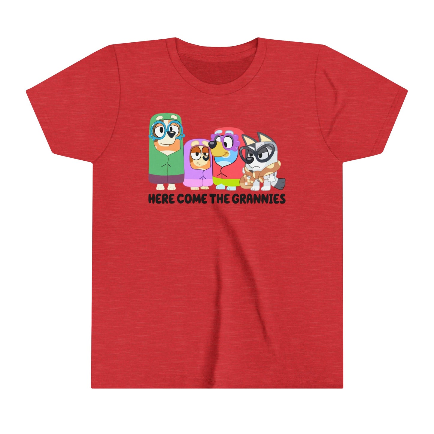 Here Comes the Grannies Youth Short Sleeve Tshirt