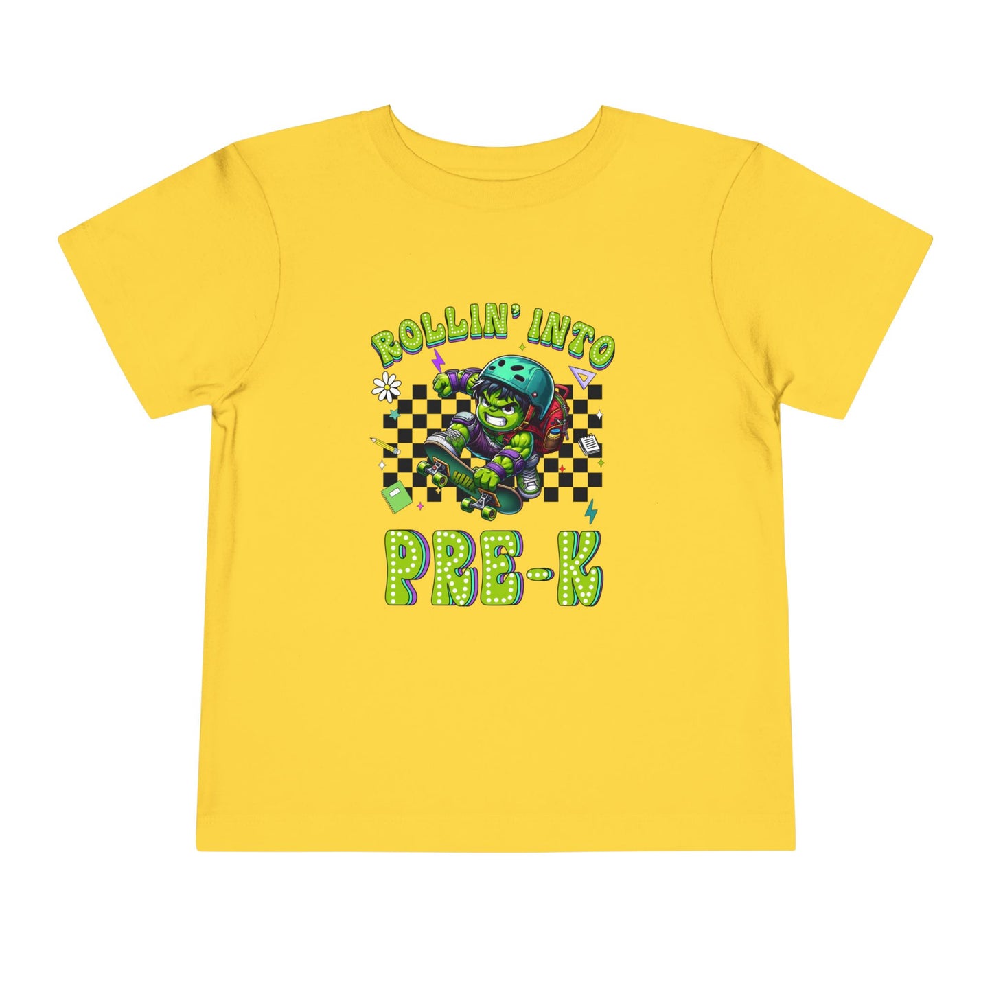 HULK - Rollin' Into Pre_K Toddler Short Sleeve Tee