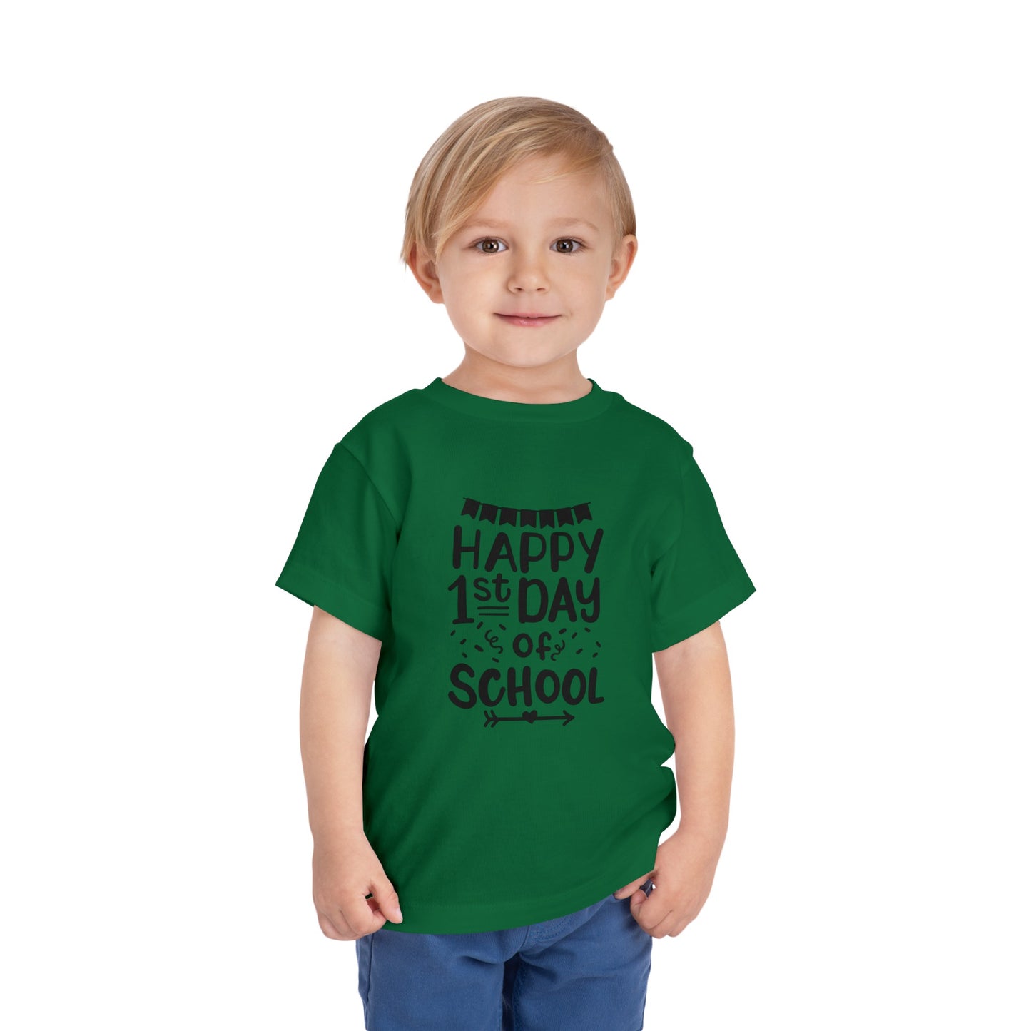 Happy 1st Day of School Toddler Short Sleeve Tee