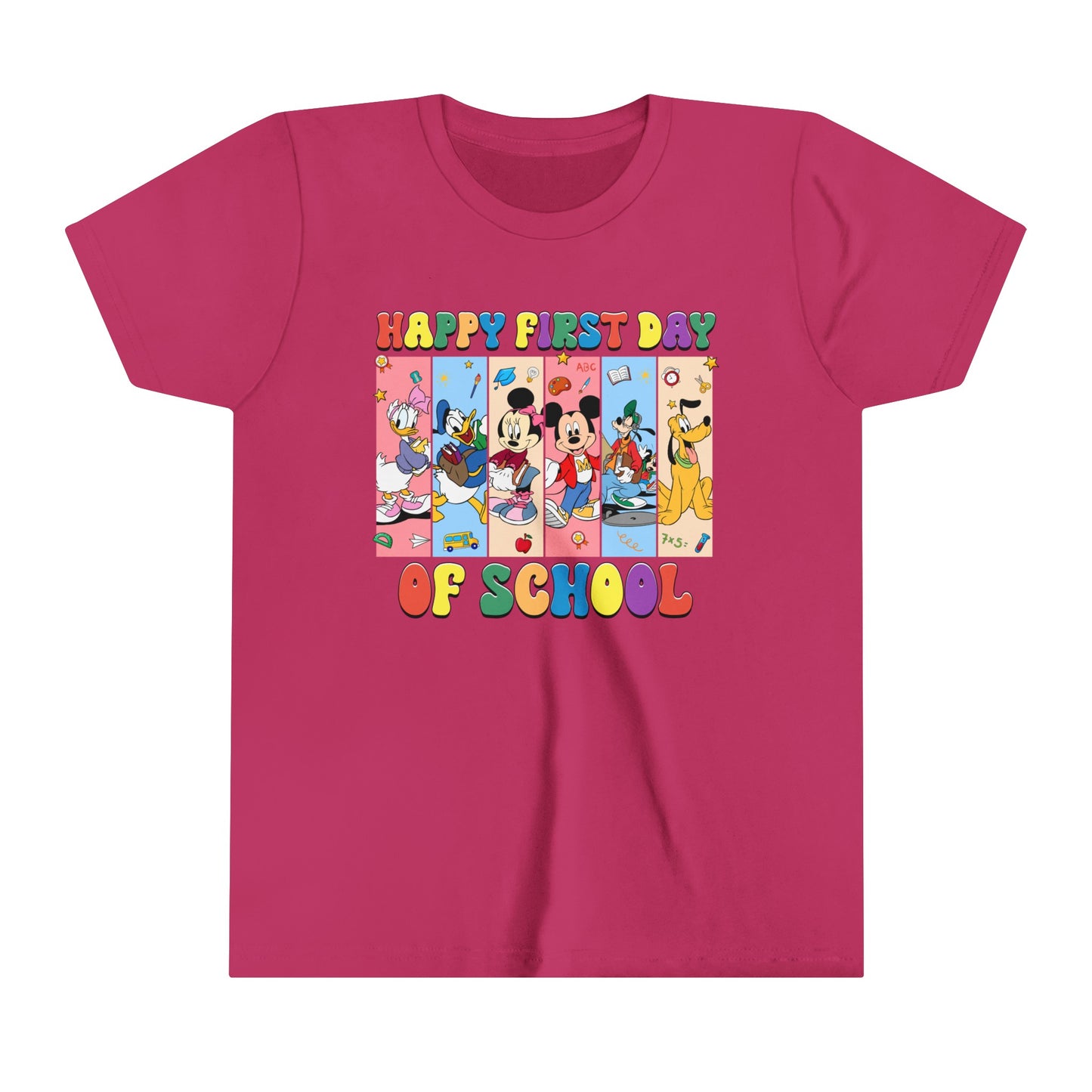 Happy First Day of School Youth Short Sleeve Tee