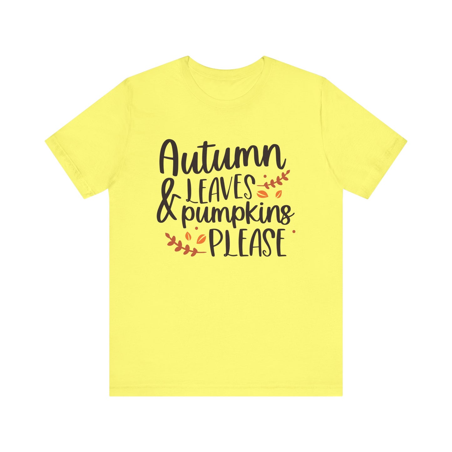 Autumn Leaves & Pumpkins Please Jersey Short Sleeve Tee