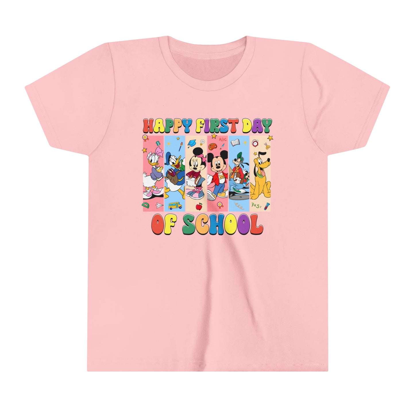 Happy First Day of School Youth Short Sleeve Tee