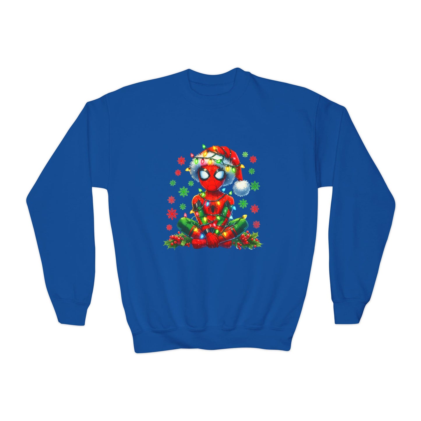 Spidey Christmas Youth Crewneck Sweatshirt