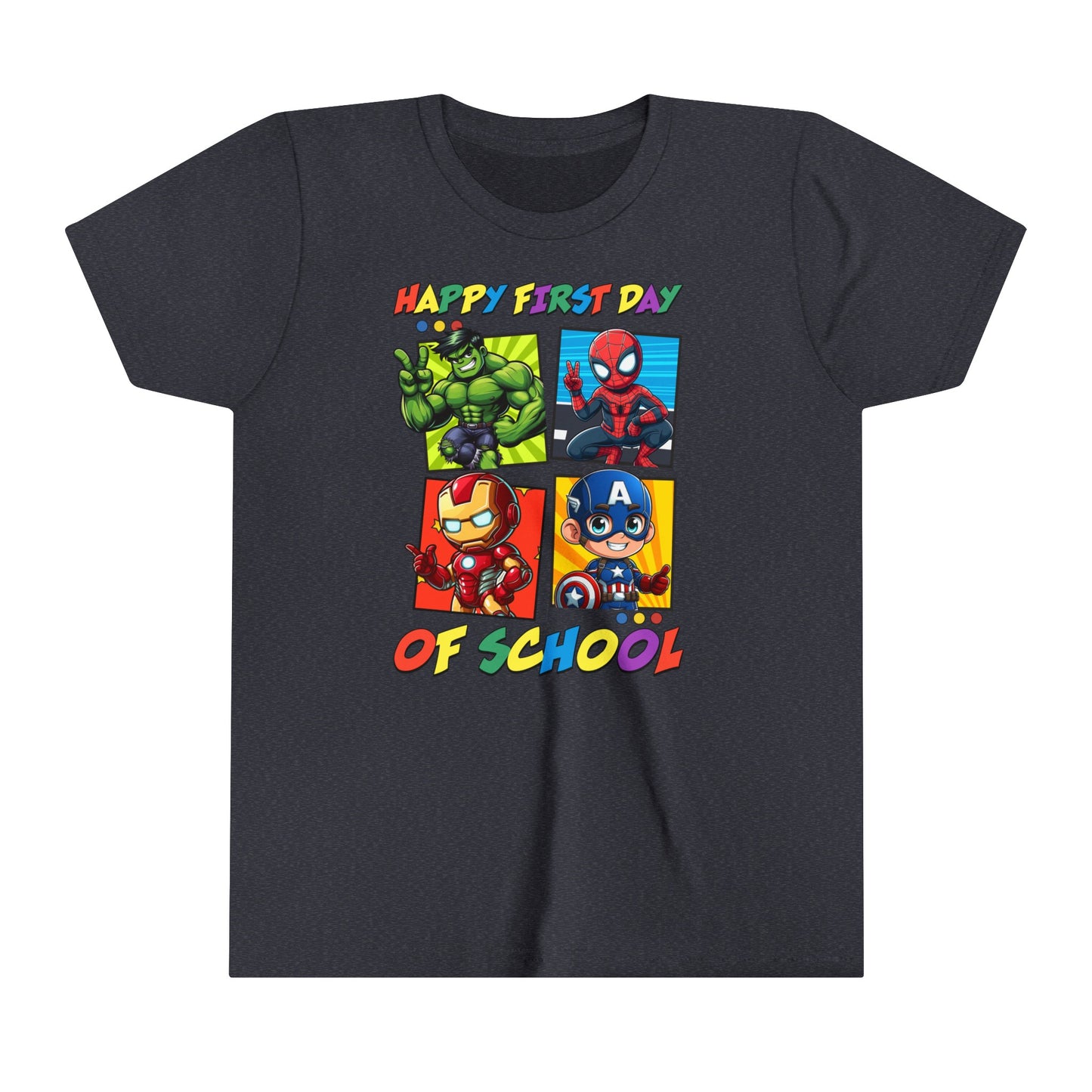Happy First Day of School Youth Short Sleeve Tee