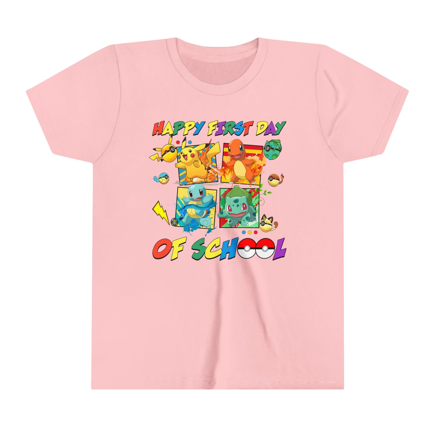 Happy First Day of School Youth Short Sleeve Tee