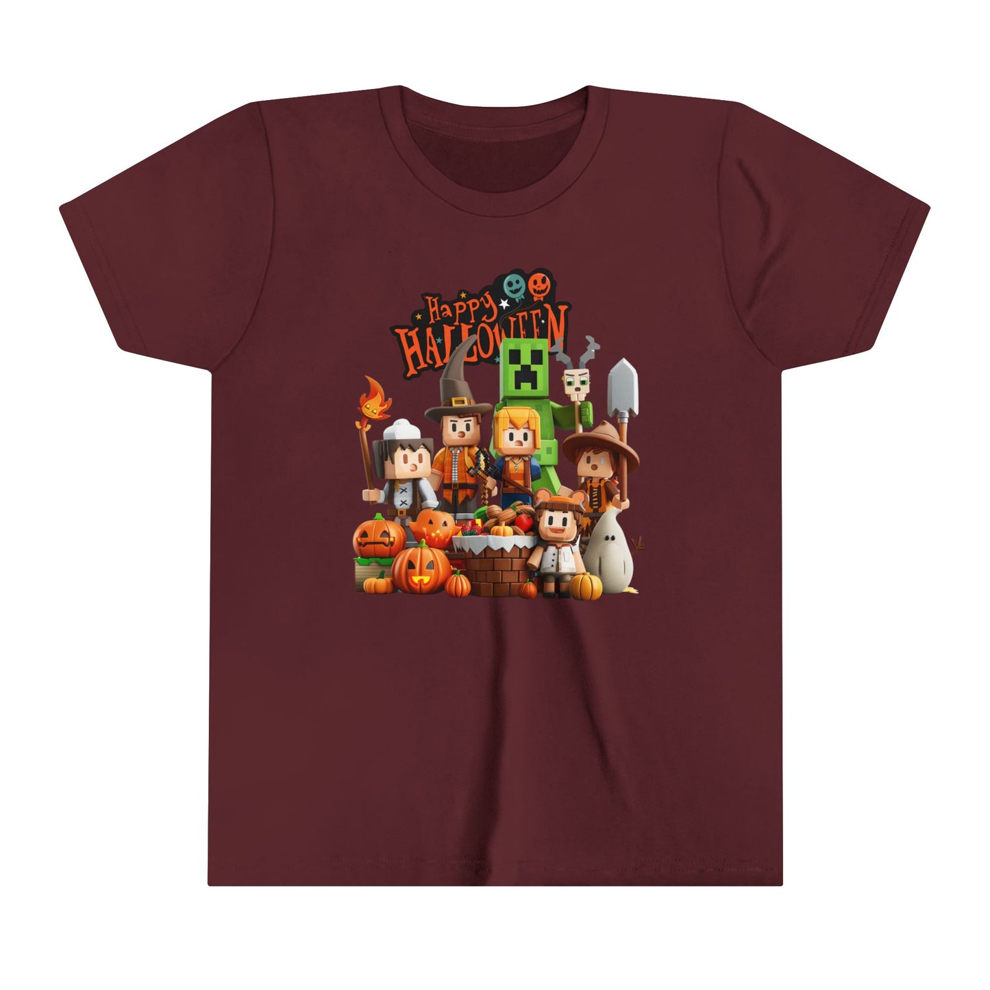 Minecraft Happy Hallowen Youth Short Sleeve Tee