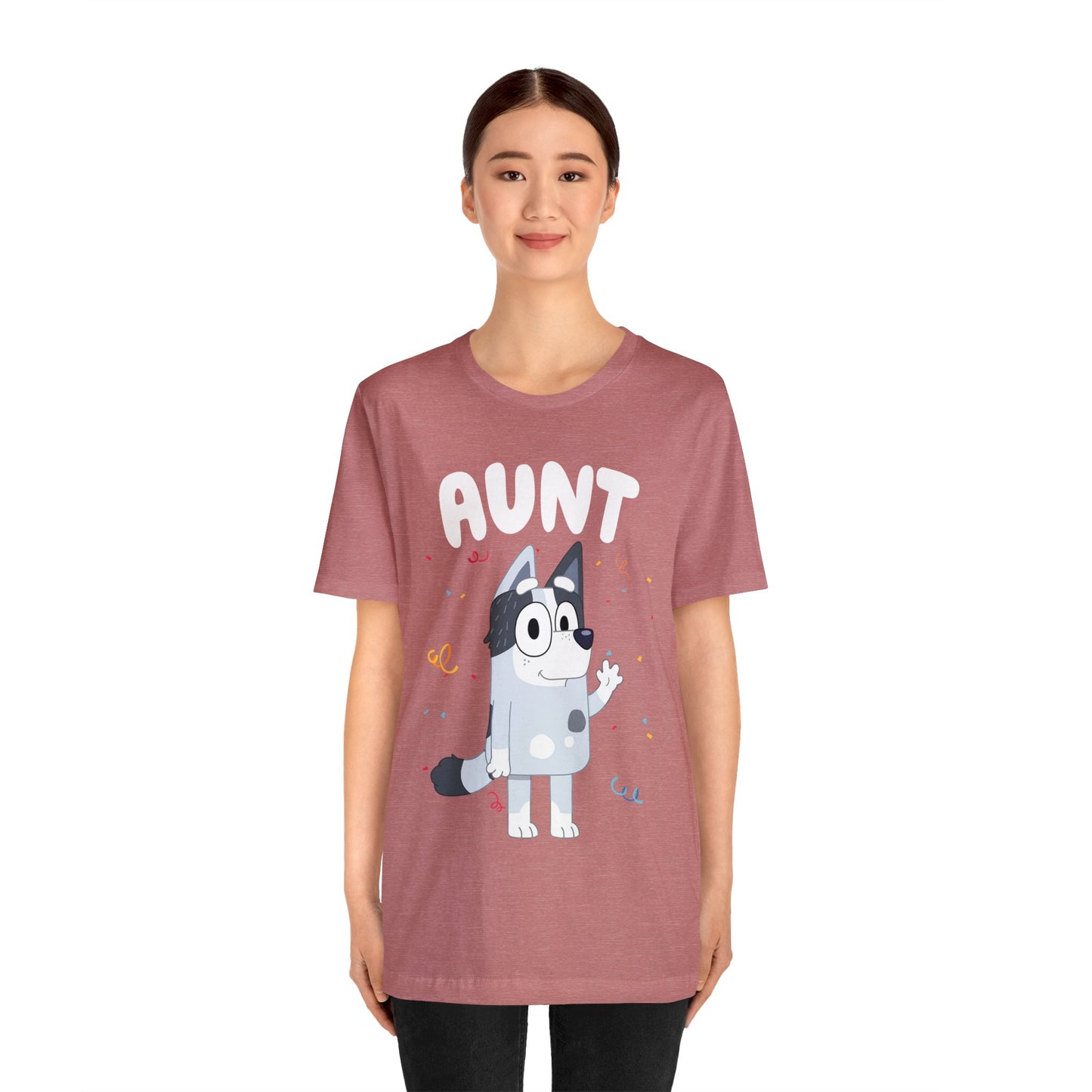 Aunt Bluey Birthday short sleeve Tshirt