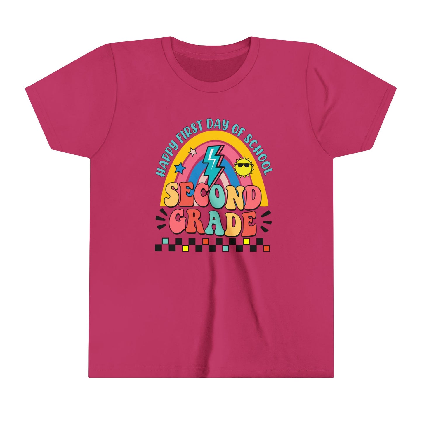 Happy First Day of School - 2nd Grade Youth Short Sleeve Tee
