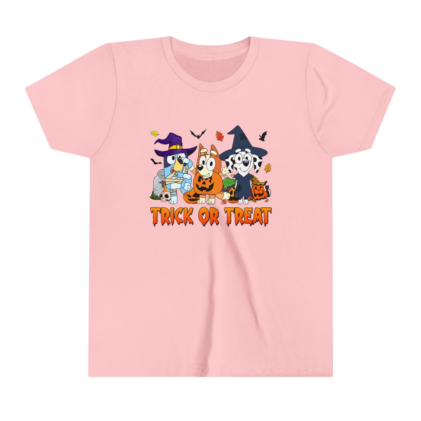 Bluey-Bingo-Chloe Trick or Treat Youth Short Sleeve Tee