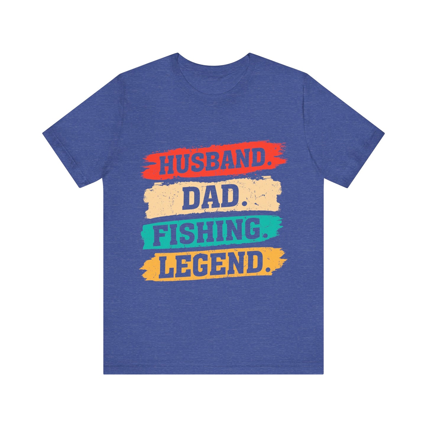 Husband Dad Fishing Legend Jersey Short Sleeve Tee