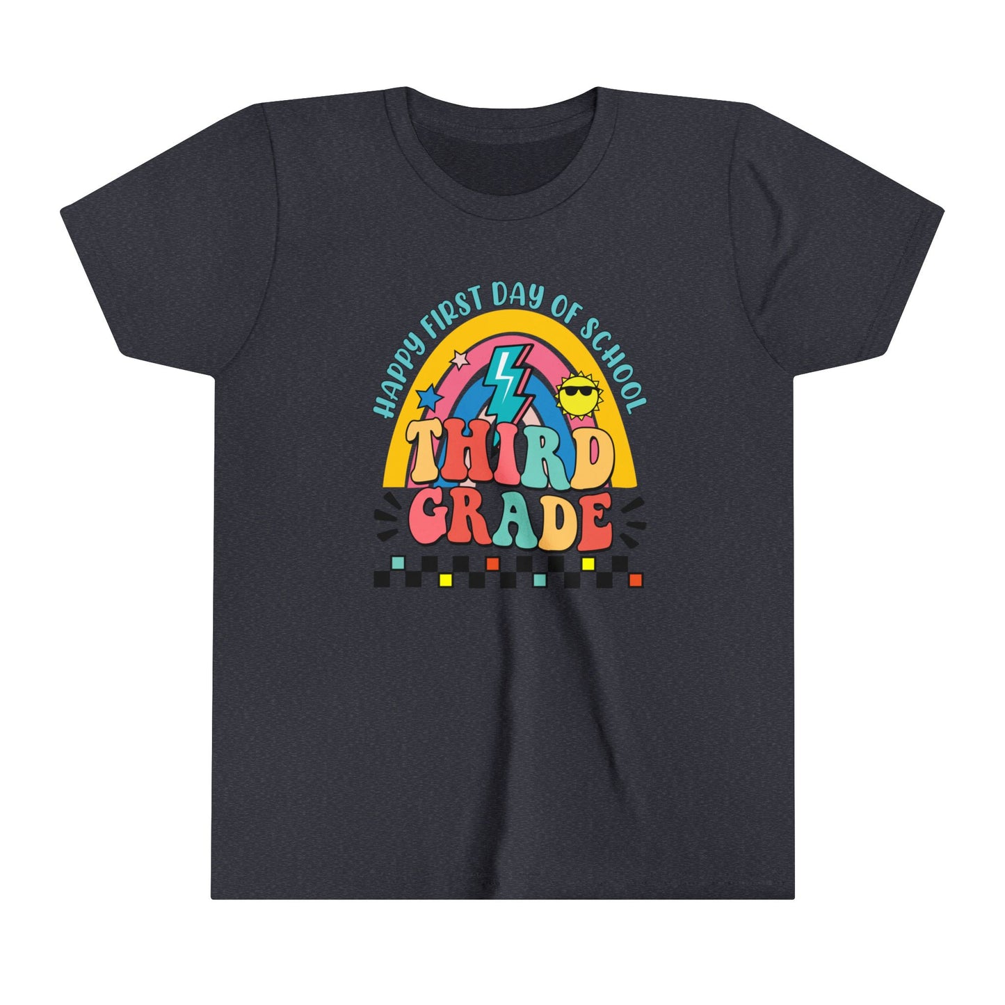 Happy First Day of School - 3rd Grade Youth Short Sleeve Tee