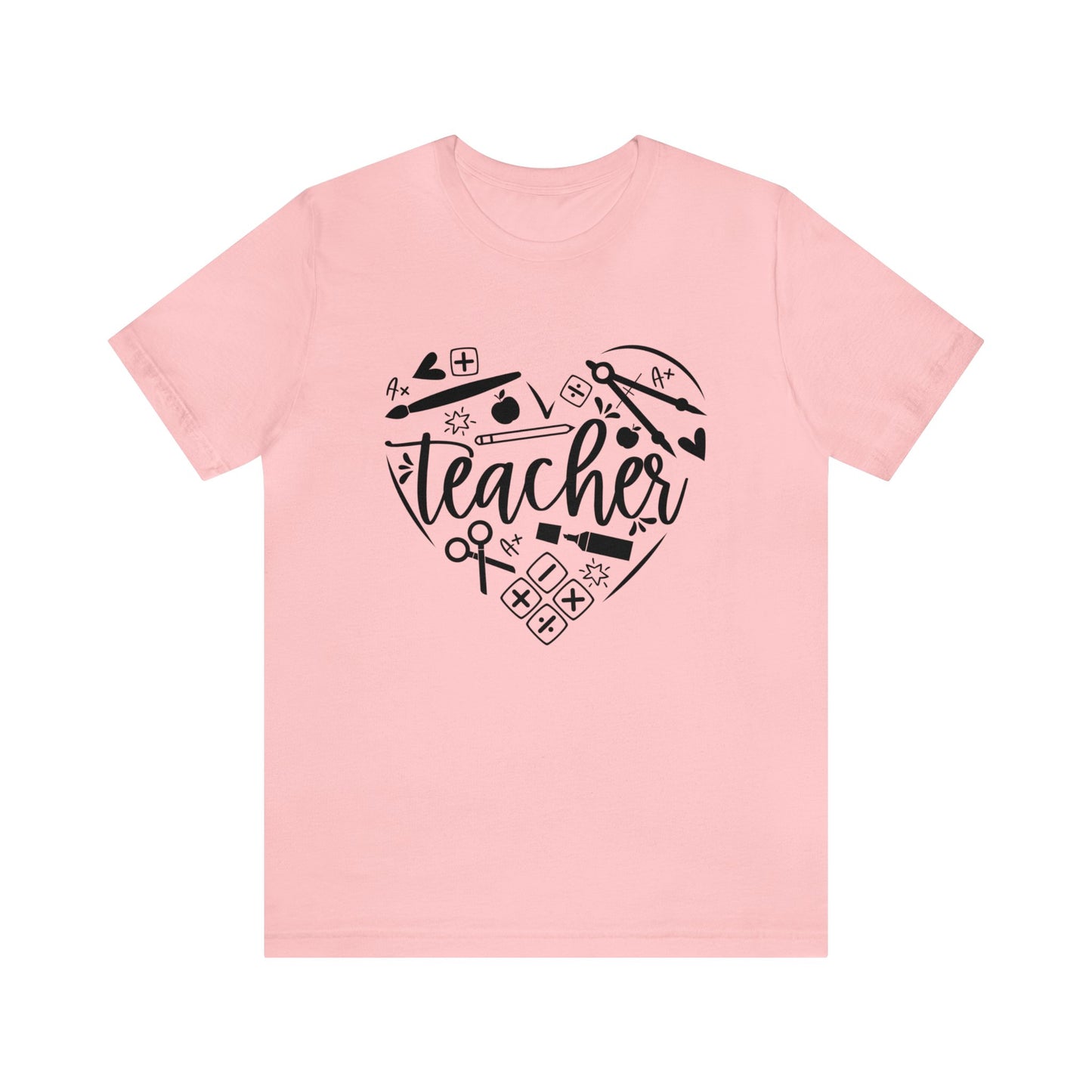 Teacher heart Short sleeve Tshirt